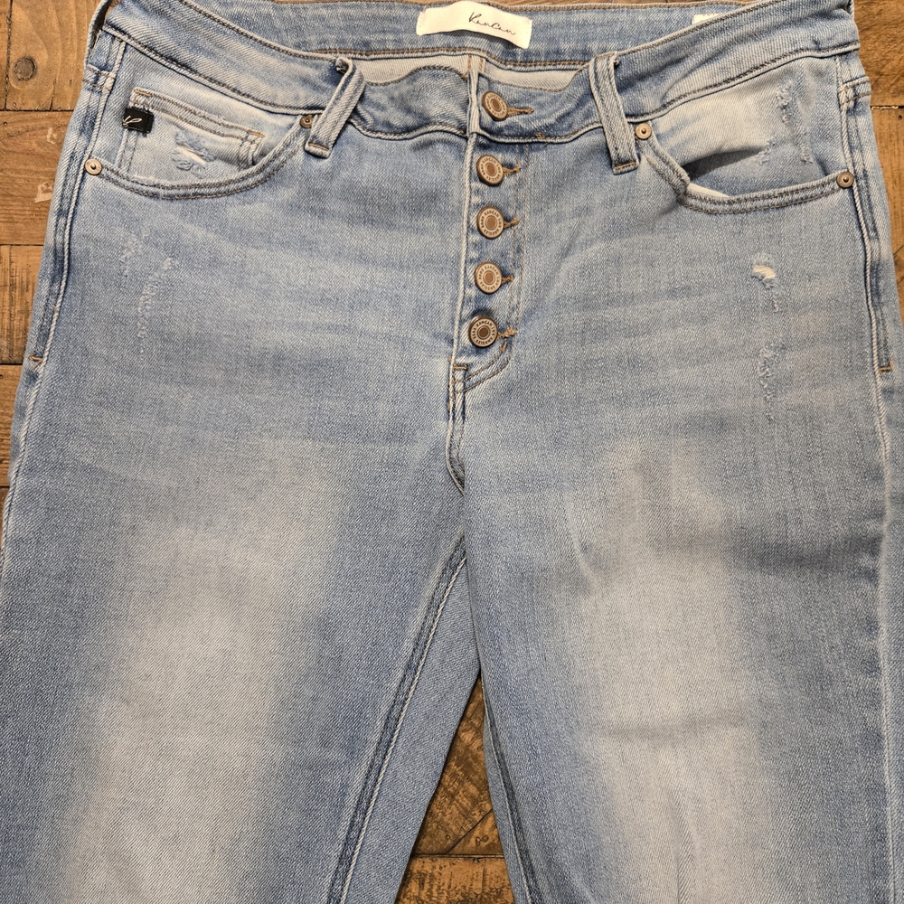 Kancan High Rise Light Blue Flare Jeans